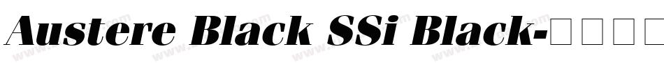 Austere Black SSi Black字体转换